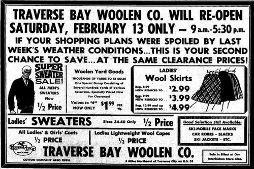Traverse Bay Woolen - 1971 Ad (newer photo)
